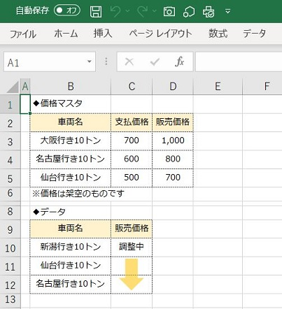 vlookup関数